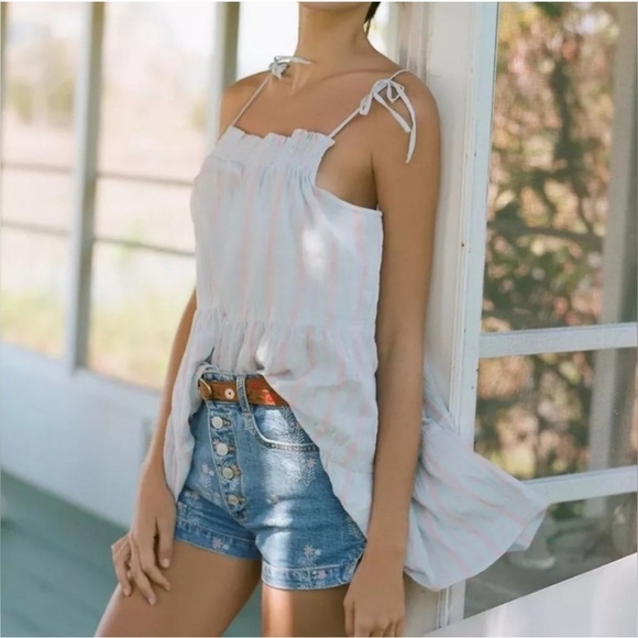 Anthopologie Maeve Striped Top Tiered Sleeveless in size Small - Picture 4 of 12